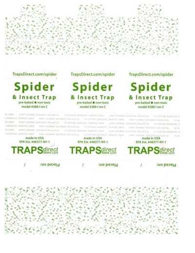 Sheet of 3 spider traps